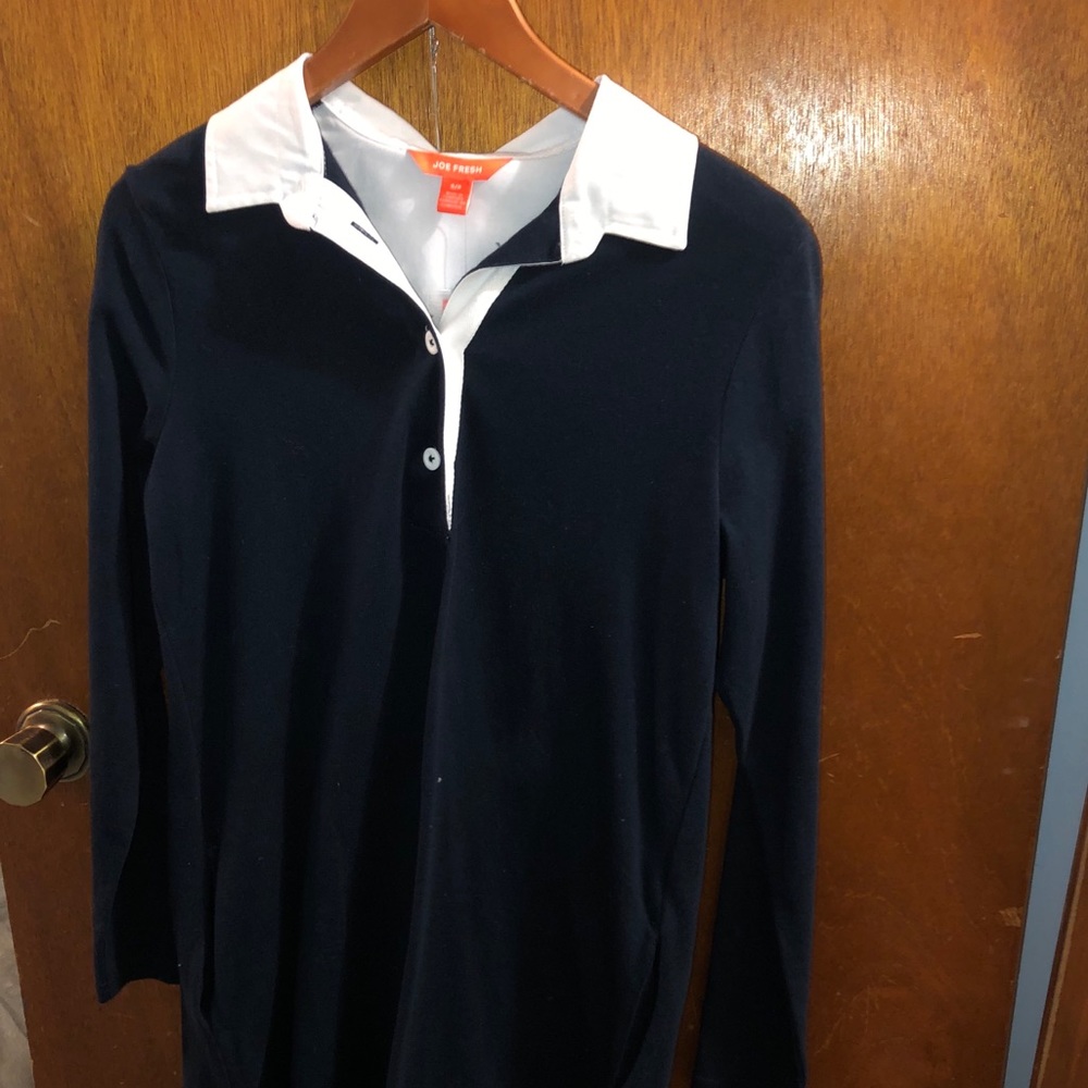 School girl dress. White collared